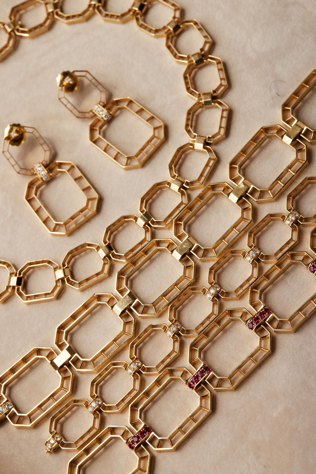 Small Skeleton Diamond Link Bracelet