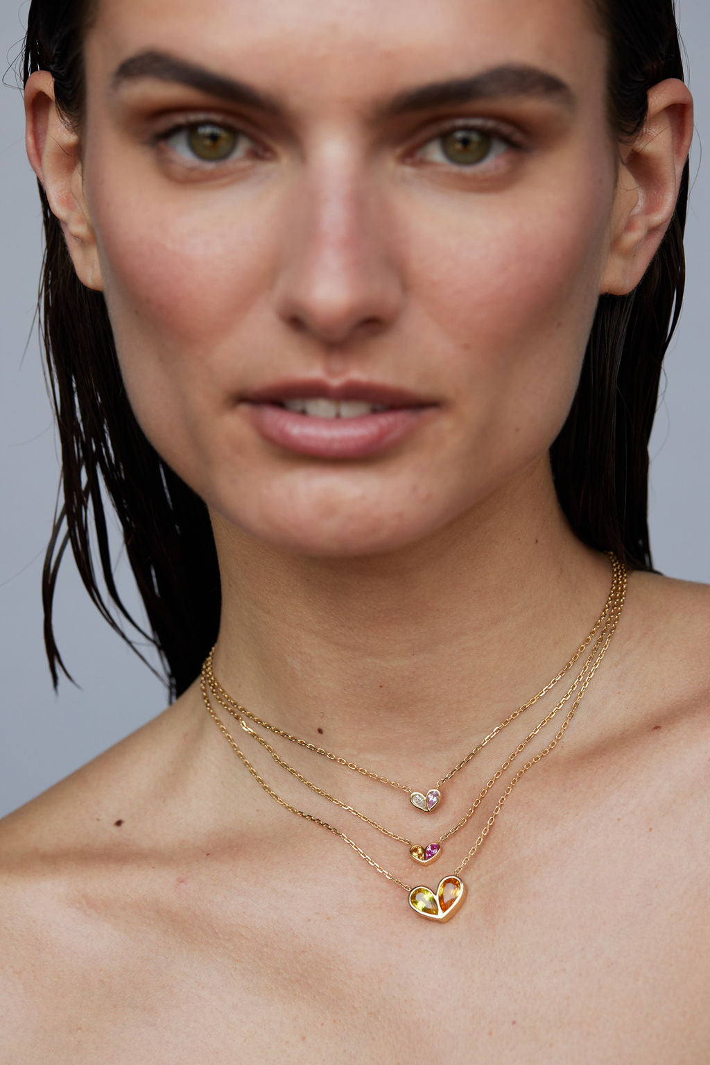 Sweetheart Necklace Citrine & Peridot