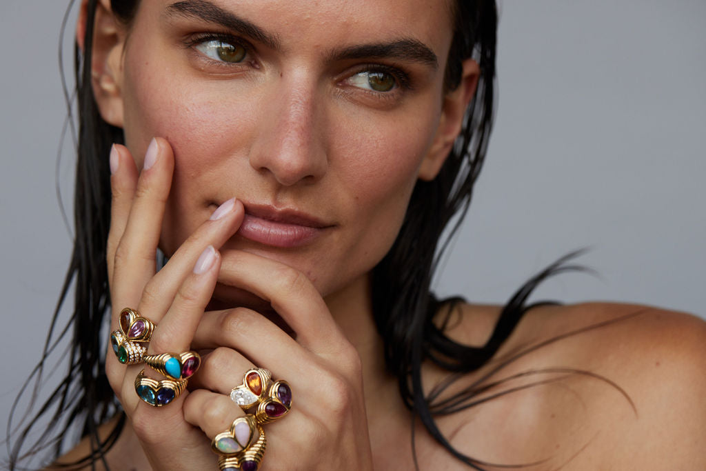 Jumbo Sweetheart Ring Ethiopian Opal & Pink Opal
