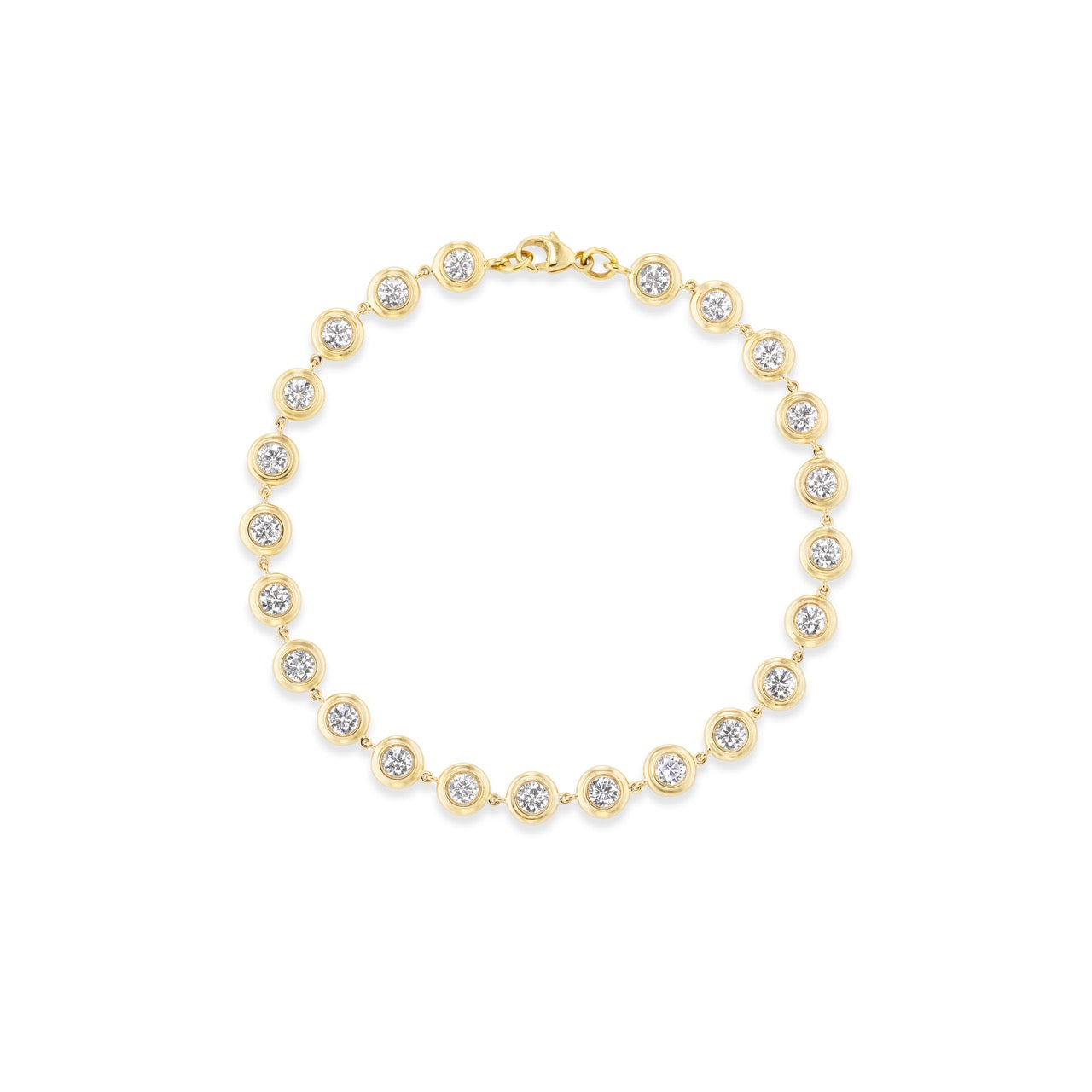 Tennis Double Bubble Bezel Bracelet 2mm