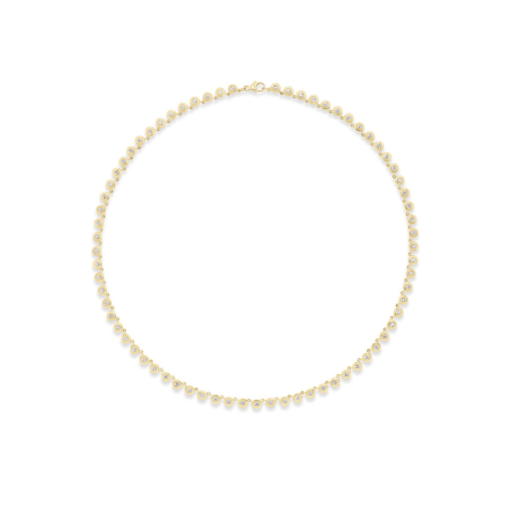 Tennis Double Bubble Bezel Necklace 2mm