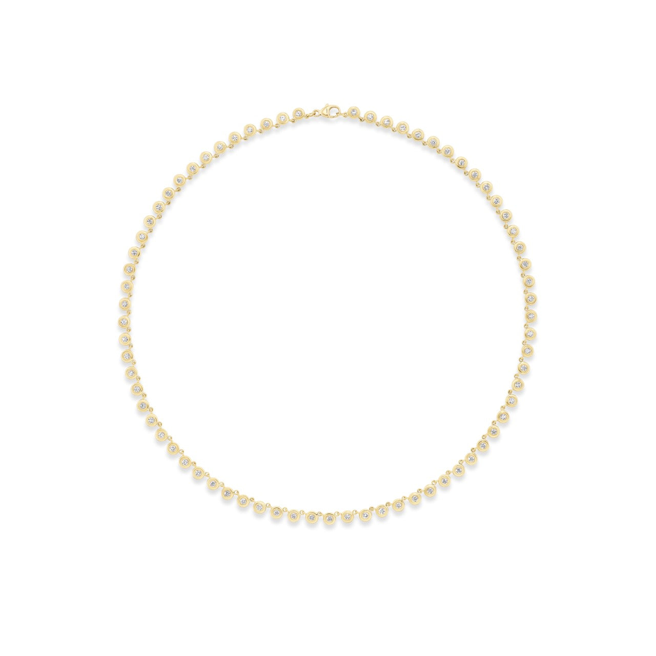Tennis Double Bubble Bezel Necklace 2mm