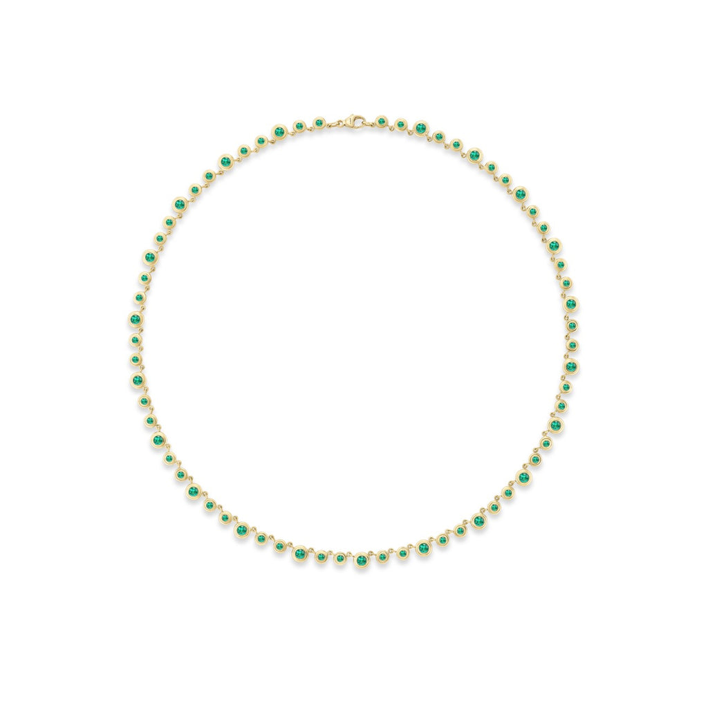 Tennis Double Bubble Bezel Necklace 2mm & 3mm