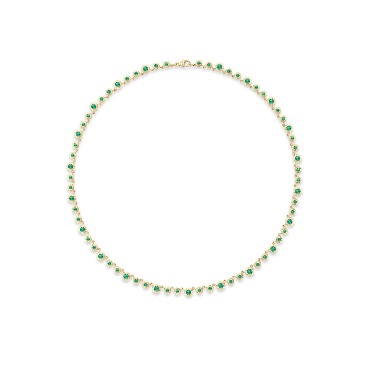Tennis Double Bubble Bezel Necklace 2mm & 3mm
