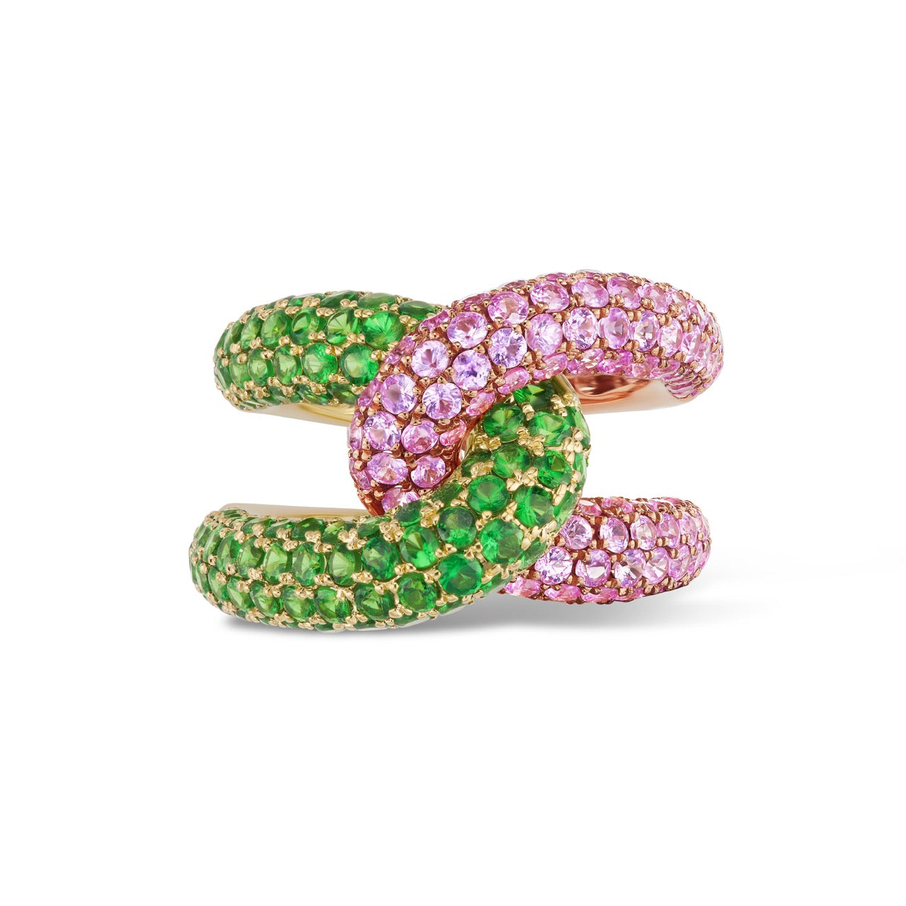 Intertwin Half Pink Sapphire