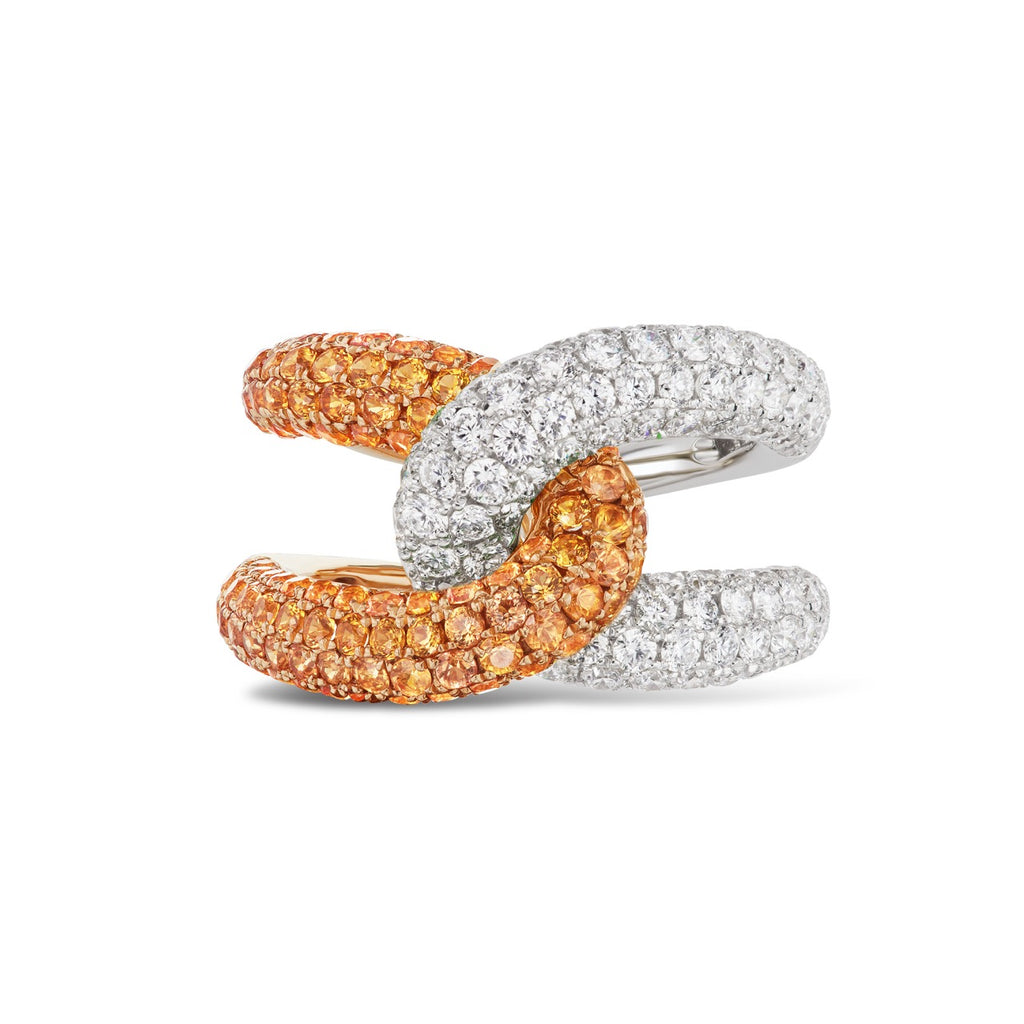 Intertwin Half Orange Sapphire