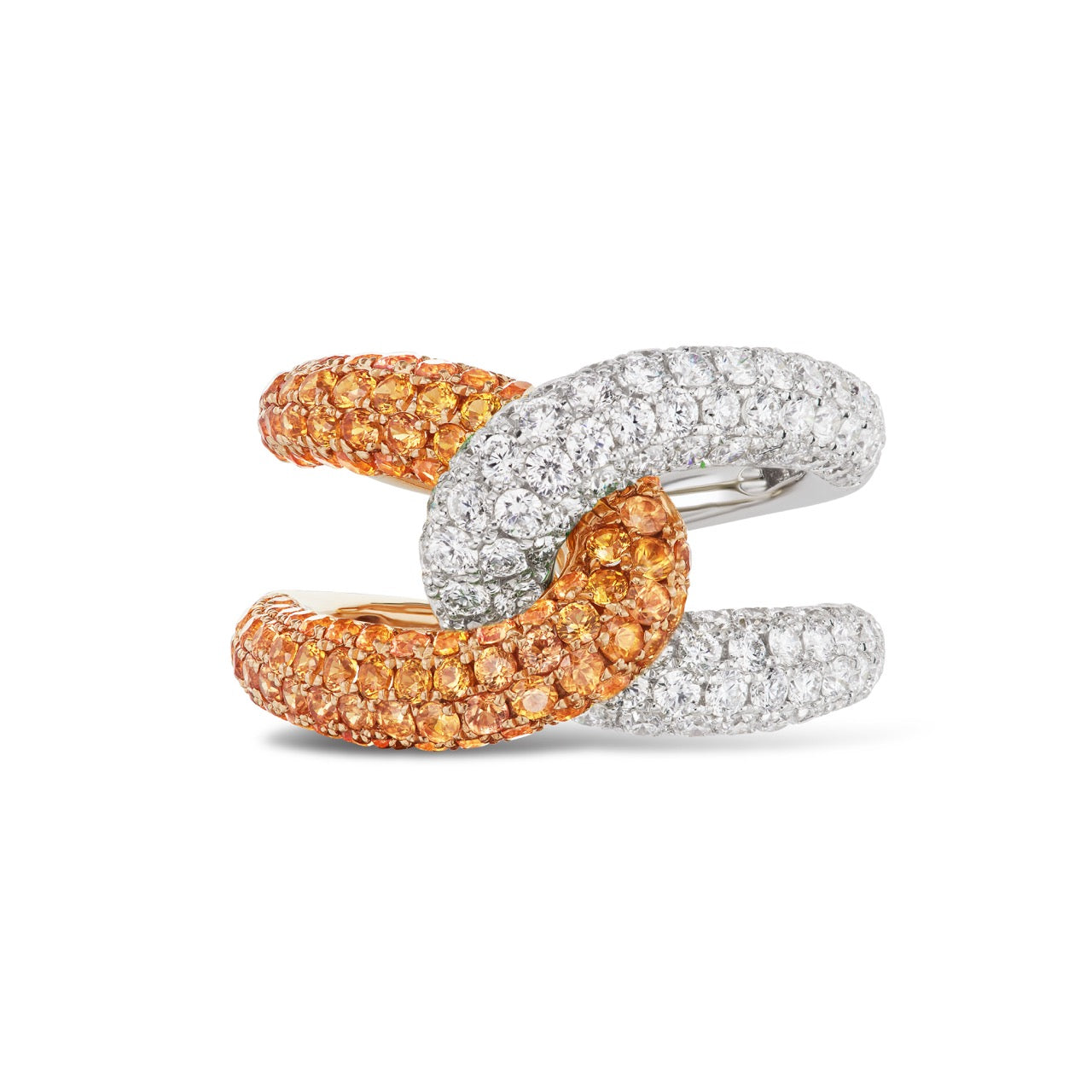 Intertwin Half Orange Sapphire