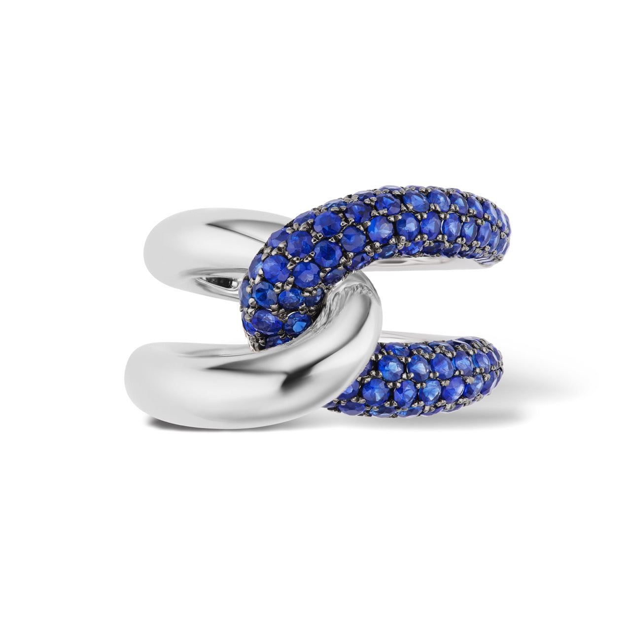 Intertwin Half Blue Sapphire