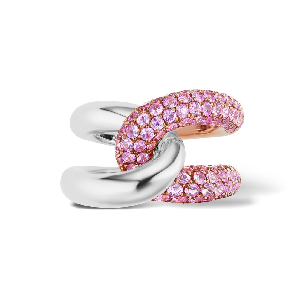 Intertwin Half Pink Sapphire