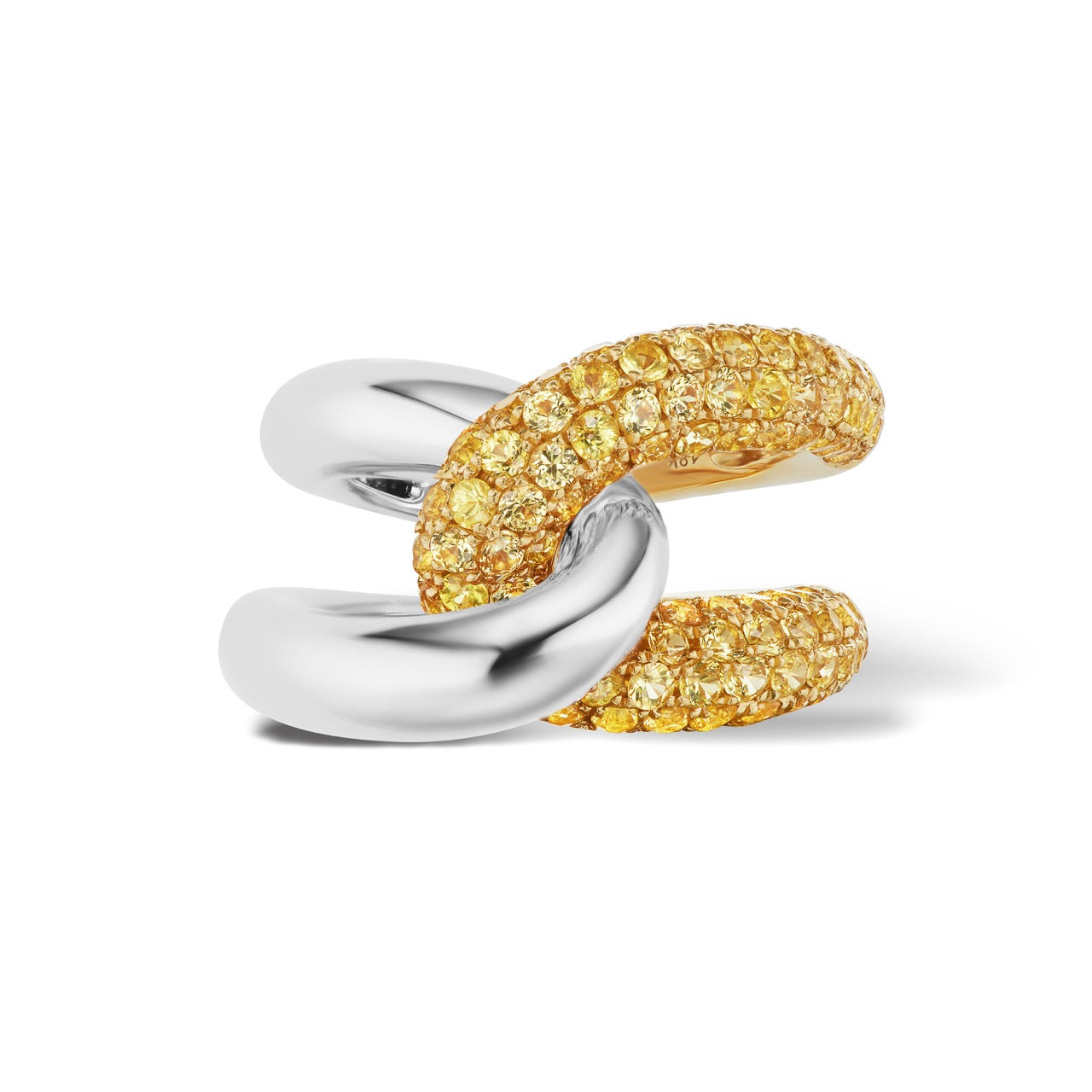 Intertwin Ring Yellow Sapphire & 18k Gold