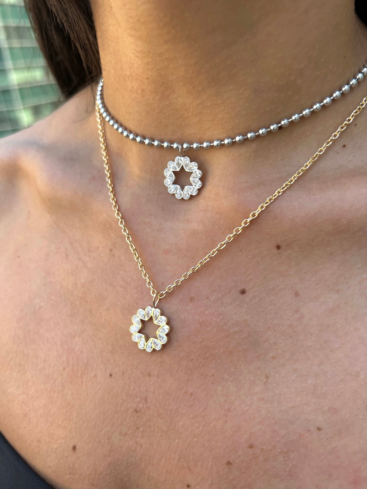 Jewish Star Diamond Petite Queen B Pendant