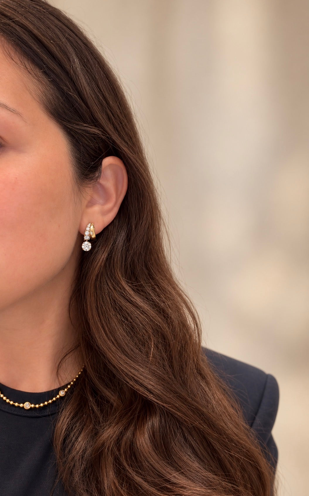 Diamond Slim Mira Earrings