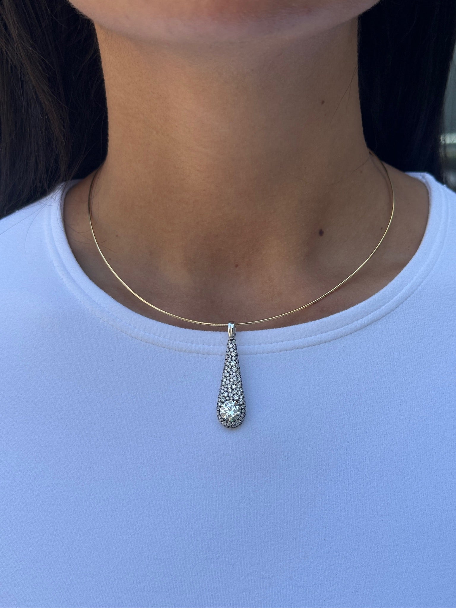 Technicolor Diamond Pindrop Pendant