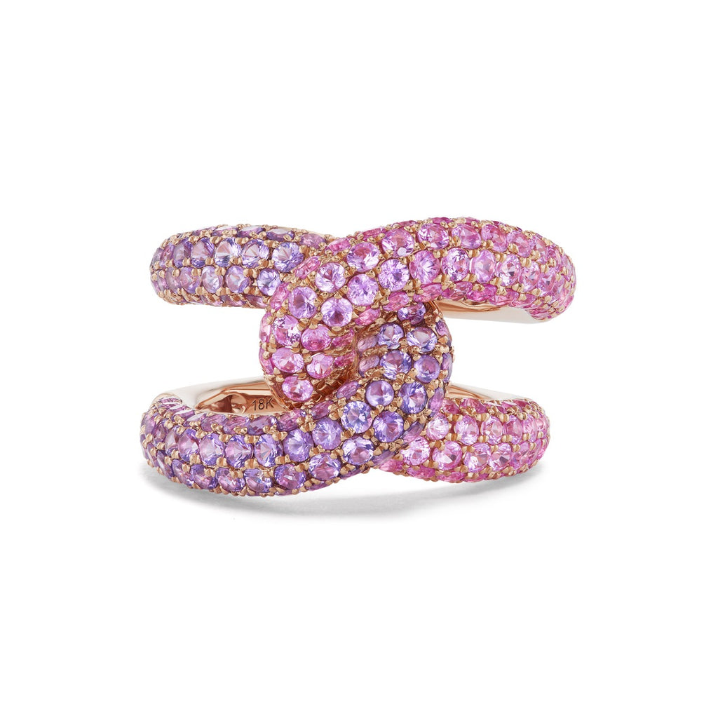 Intertwin Ring Amethyst & Pink Sapphire