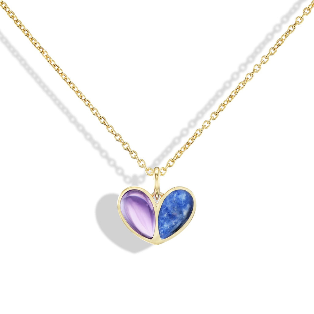 Mega Sweetheart Amethyst x Sodalite Pendant
