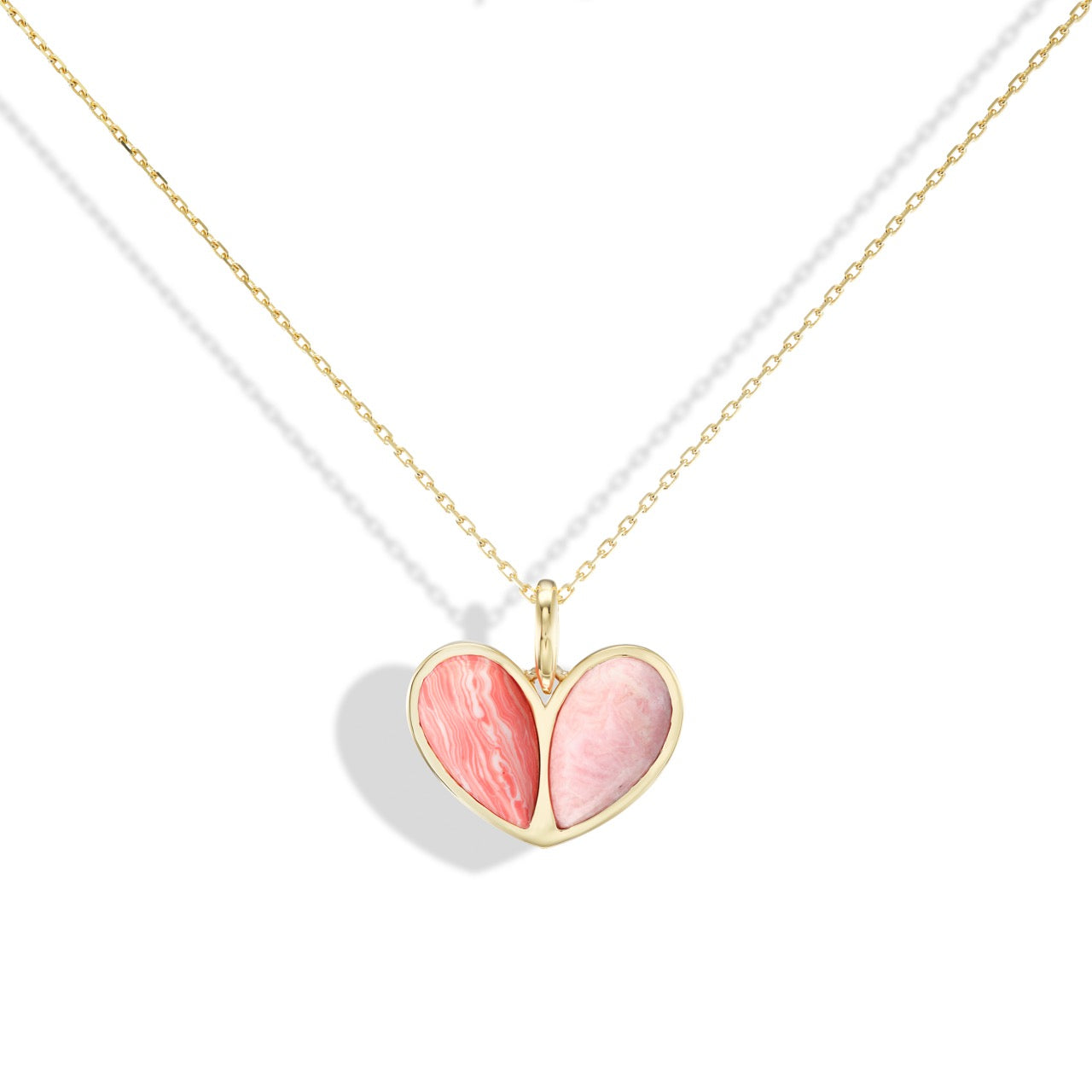Mega Sweetheart Salmon Rhodocrosite x Rhodocrosite Charm