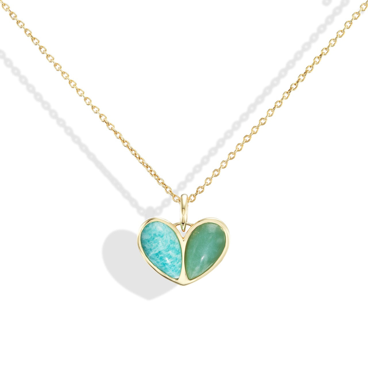 Mega Sweetheart Amazonite x Serpentine Pendant