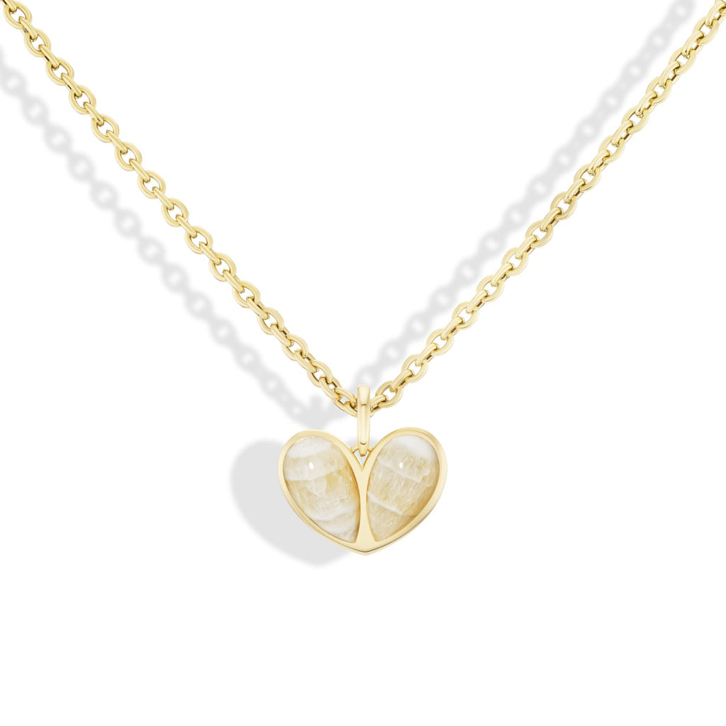 Mega Sweetheart Honey Calcite x Honey Calcite Pendant