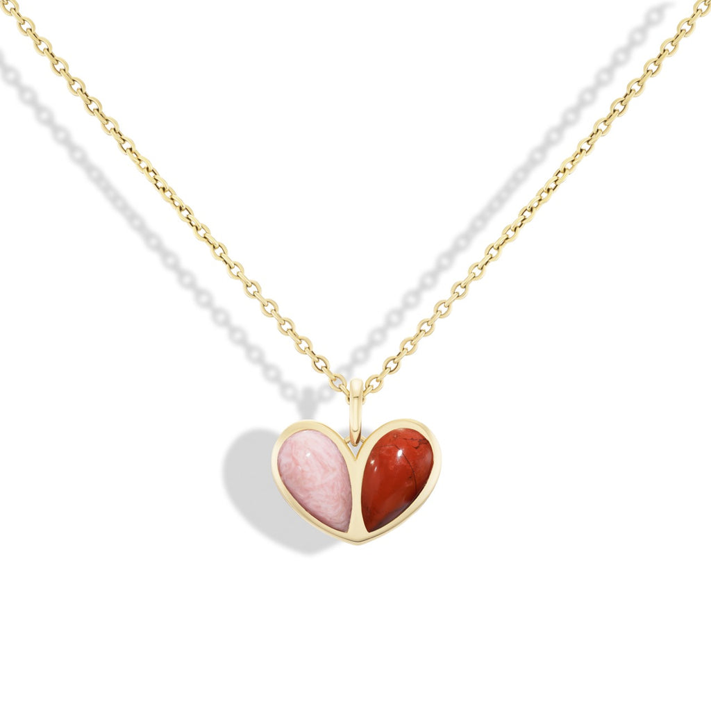 Mega Sweetheart Rhodochrosite x Red Jasper Pendant