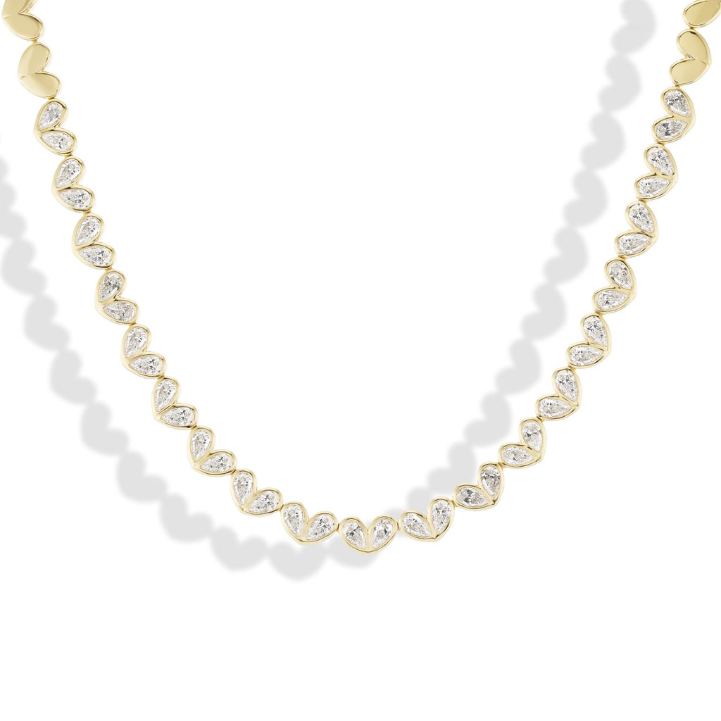 Sweetheart Tennis Necklace Diamond