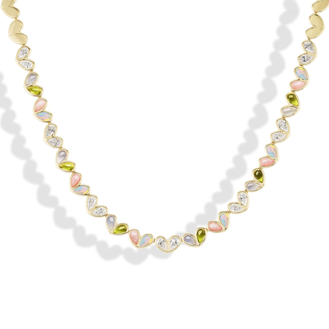 Sweetheart Tennis Necklace Pastels