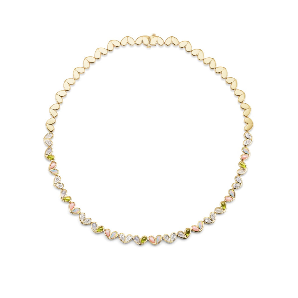 Sweetheart Tennis Necklace Pastels