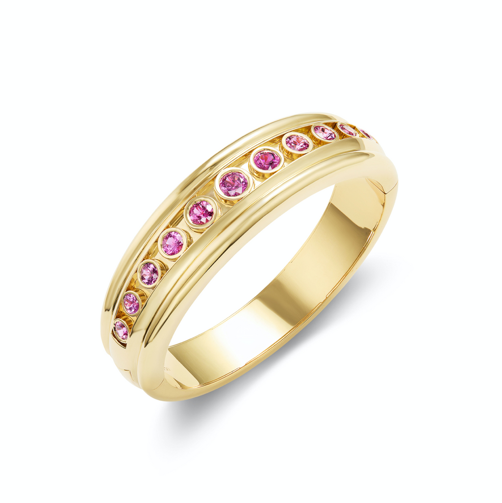 Unheated Mozambique Ruby Bangle