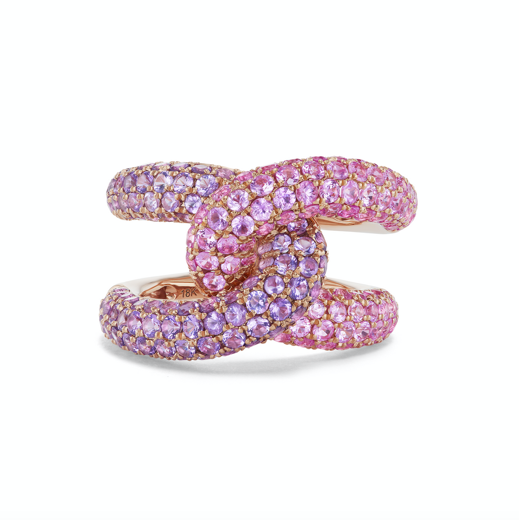 Intertwin Ring Amethyst & Pink Sapphire