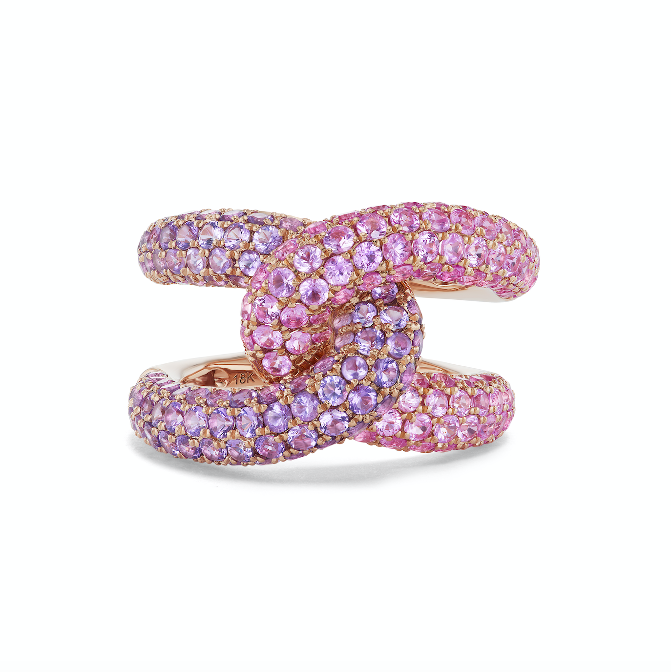 Intertwin Ring Amethyst & Pink Sapphire