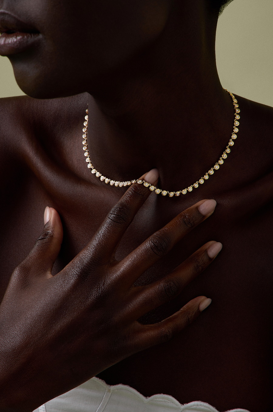 Tennis Double Bubble Bezel Necklace 2mm