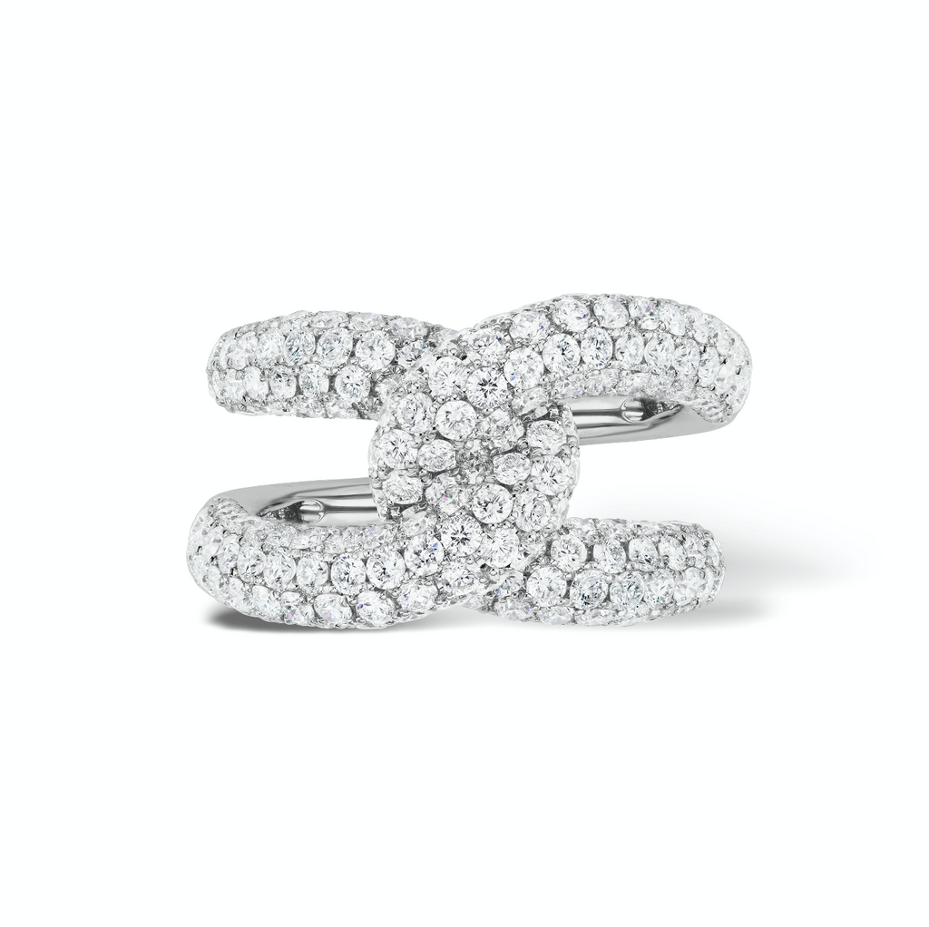Intertwin Ring Diamond & Diamond
