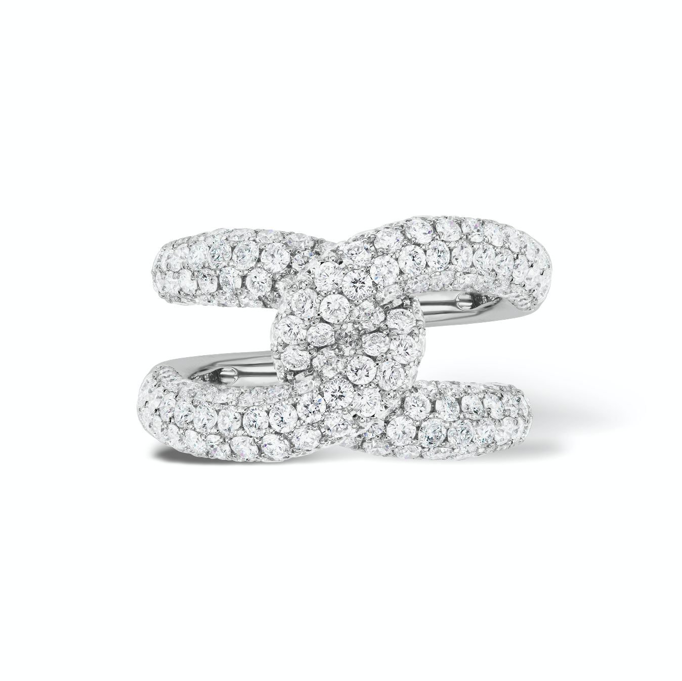 Intertwin Ring Diamond & Diamond