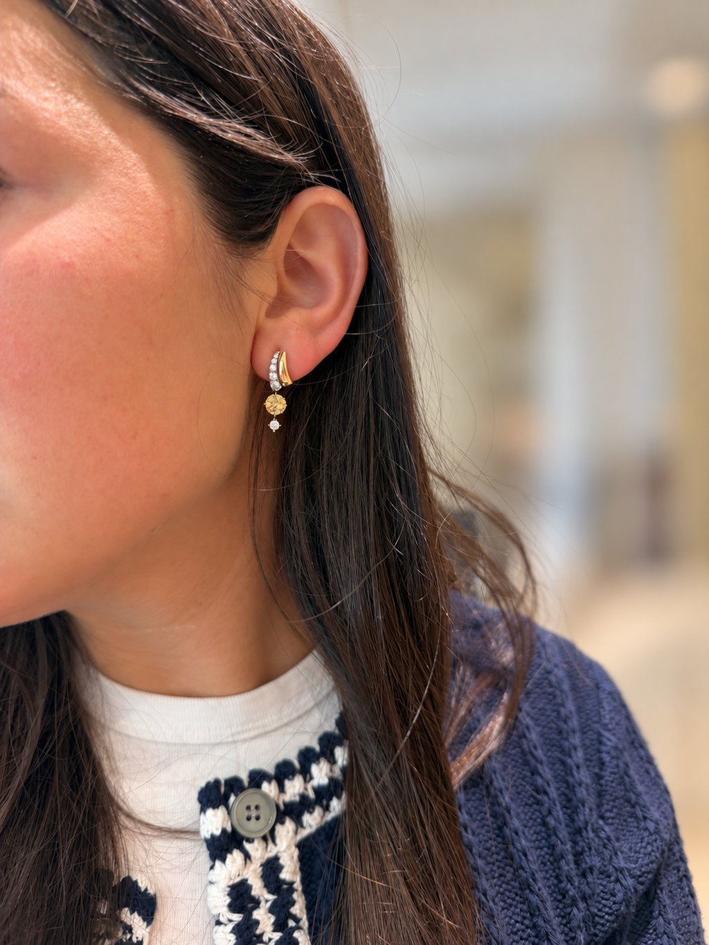 Brown Diamond Mira Earrings