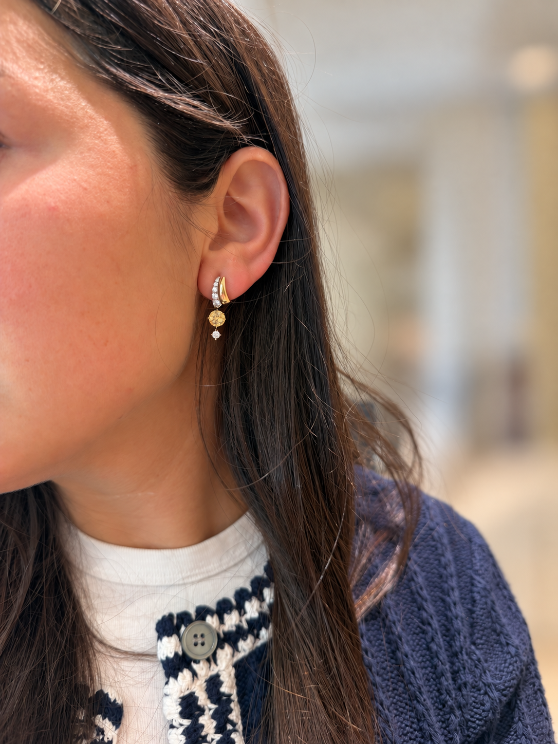 Brown Diamond Mira Earrings