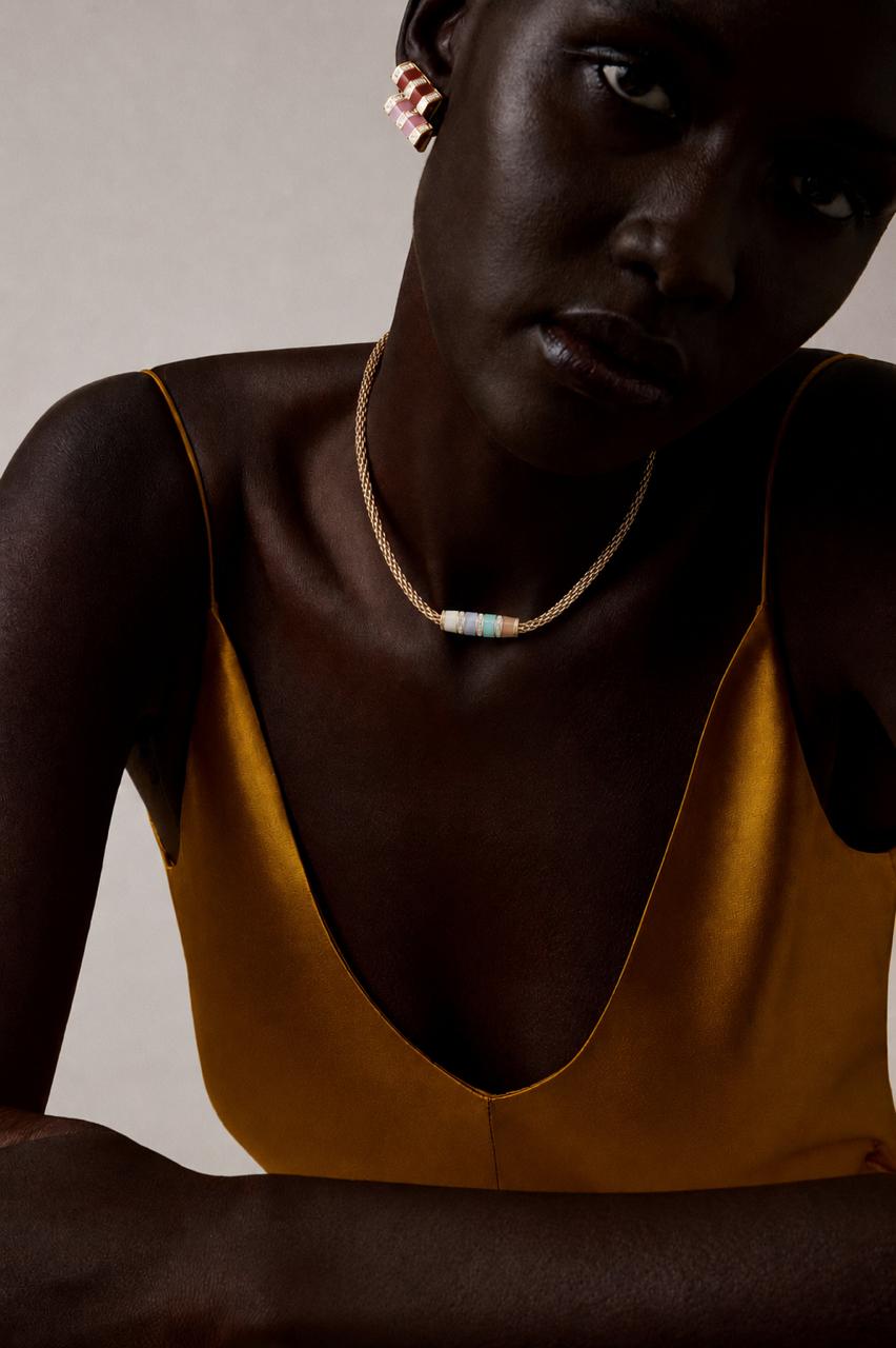Stella Bar Necklace Inlay