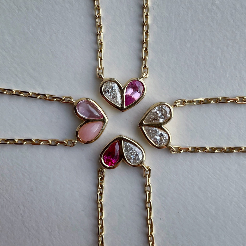 Sweetheart Necklace Diamond & Ruby
