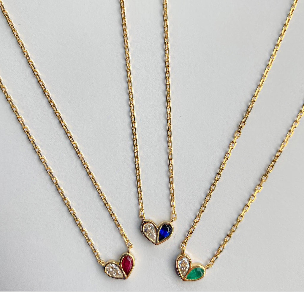Sweetheart Necklace Diamond & Ruby