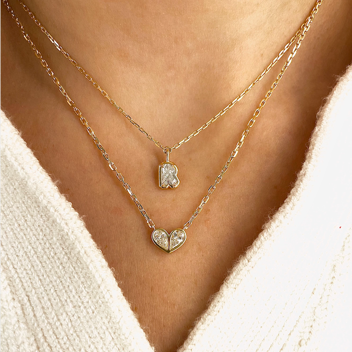 Sweetheart Necklace Diamond & Diamond