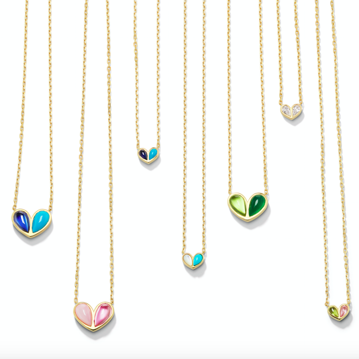 Jumbo Sweetheart Necklace Milky Aquamarine x Amazonite